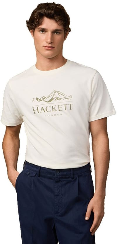 Hackett Heritage Peaks T-shirt Met Korte Mouwen Wit L Man
