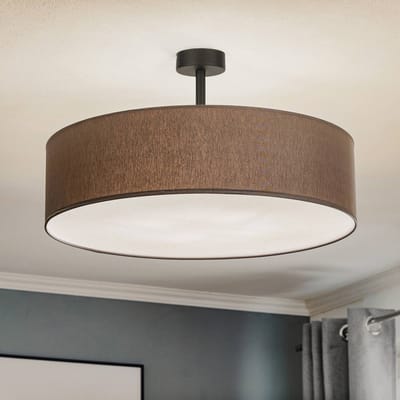 TK Lighting Plafondlamp Rondo met afstand, grijs Ø 60 cm