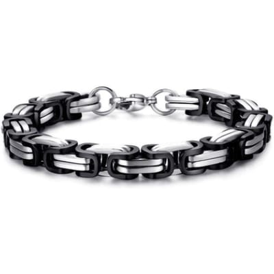 Hnsp 8 mm roestvrijstalen handketting voor herenarmband motorfiets fietsen rock mannelijke sieraden 18cm
