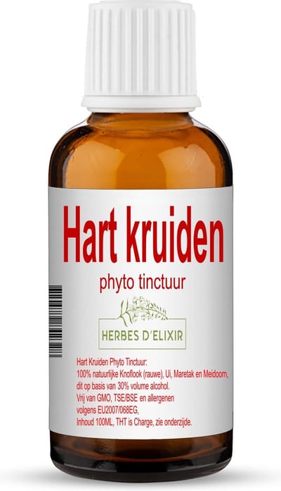 Herbes D'elixir Hartkruiden Tinctuur – 100 ml – 1 Stuk - Goed voor het hart