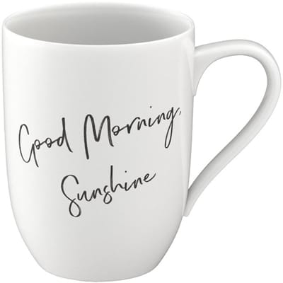 Villeroy & Boch mok met oor - 'Good Morning, Sunshine' opdruk - 290 ml