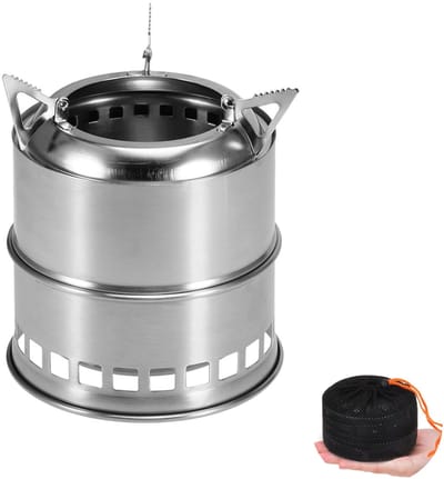 OUYLAF Camping kooktoestel - campingkooktoestellen - kamperen & outdoor - camping kookset - Kachel Hout Alcohol Kachel Draagbare Outdoor Koken Picknick BBQ Wandelen met Mesh Bag - 1pcs - Roestvrij