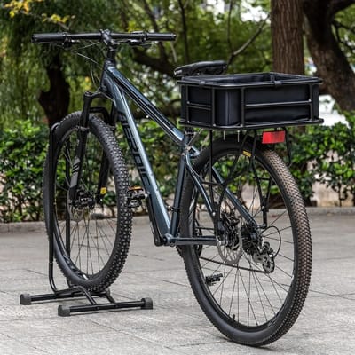 Fietsmand Achter - Fietstas - Boodschappen Vervoeren - Met Cargo Net - 10 Liter - Zwart