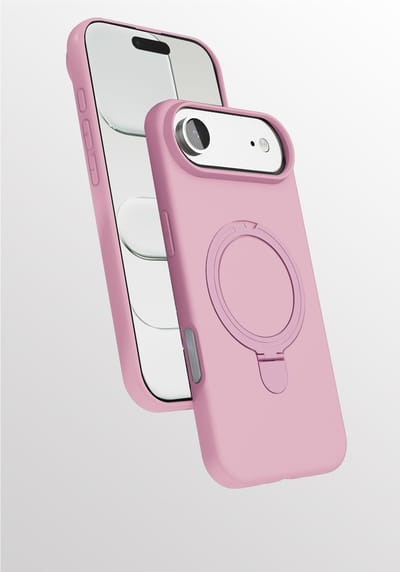 Hoesje Geschikt voor iPhone Air hoesje zacht siliconen Licht Roze - Liquid Backcover ring hoesje Geschikt voor Magsafe