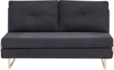 JERSLEV - 3-zits slaapbank - Zwart - Polyester