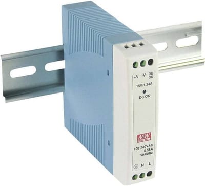 Mean Well MDR-10-24 DIN-rail netvoeding 24 V/DC 0.42 A 10 W Aantal uitgangen: 1 x Inhoud: 1 stuk(s)