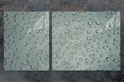 TMK ArtDeko - Glazen Snijplank en Veiligheidsplaat - 100x52 cm - Druppels - Sfeervol - Hygiënisch