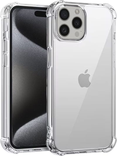 Telefoonhoesje Geschikt voor iPhone 15 Pro transparant - Shockproof TPU siliconen Hoesje met Stootrand - Smartphonica geschikt voor iPhone 15 Pro