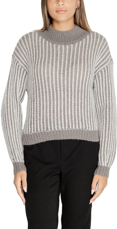 Jacqueline de Yong Trui Jdyally Life L/s Hn Struc Pullover 15328368 December Sky/cloud Danc Dames Maat - XS