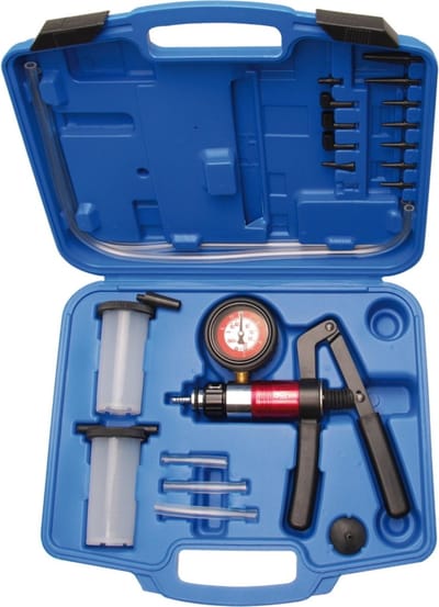 StahlKaiser 21-delige remleiding ontluchterset - vacuümpomp met manometer - multifunctioneel autogereedschap