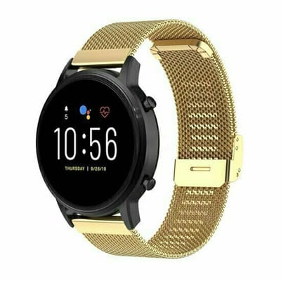 By Qubix - Milanese bandje met klemsluiting - Goud - geschikt voor Huawei Watch 5 - 42mm
