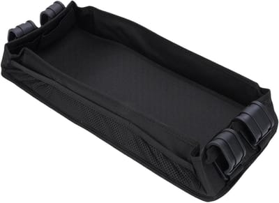Kinderwagen Tray - Eetplankje Kinderwagen - Buitenshuis Eten - Met Bekerhouder - 53 x 24 cm - Zwart