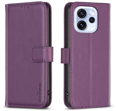 BINFEN Hoesje - Geschikt voor OPPO Reno15 F Hoesje - BINFEN Color Book Case - Paars