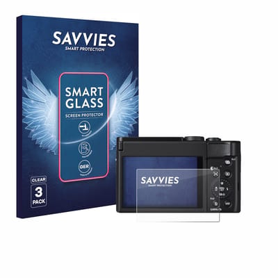 3 Stuks Savvies Screenprotector - geschikt voor Panasonic Lumix DC-TZ99 - beschermfolie glas transparant