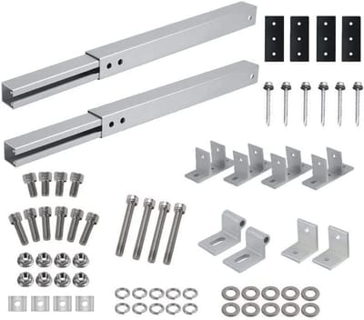 Aluminium montageset voor zonnepanelen, op maat gemaakte verstelbare montageset voor platte daken, muren, boten, caravans (verstelbare beugel)
