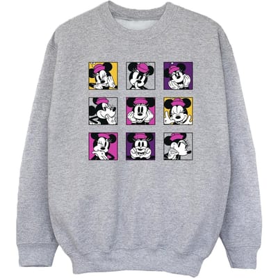 Disney Meisjes Minnie Mouse Vierkantjes Sweatshirt (Sportgrijs)