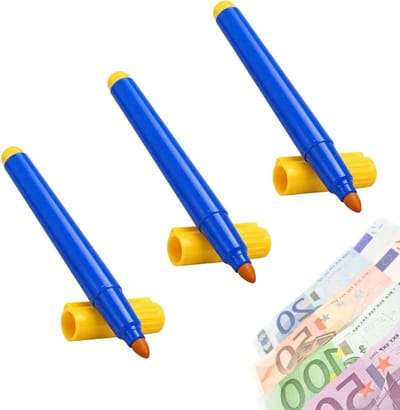 3 Stuks Neppengeld Markers, Draagbare en Flexibele Pen voor Geldcontrole van Euro, Dollar en Pond