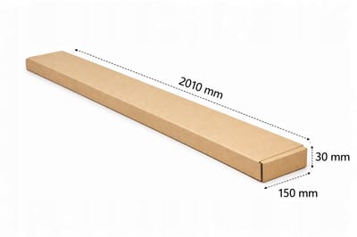 Kartonnen verpakking, Vouwdoos, Smalle, Lange doos, 2010 x 150 x 30 mm