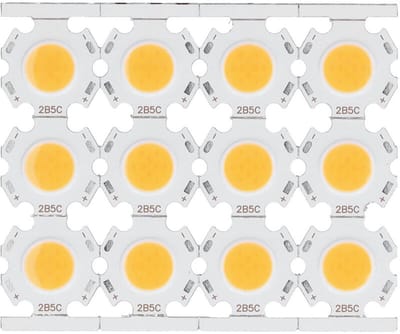 lamp-12 COB LED-chips van 5W (15-17V), geschikt voor doe-het-zelf-spotlights, downlights en plafondlampen, die warm wit licht produceren.
