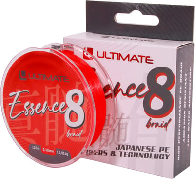 Ultimate Essence 8-Braid 135m 0,08mm 5,56kg - Gevlochten Lijn