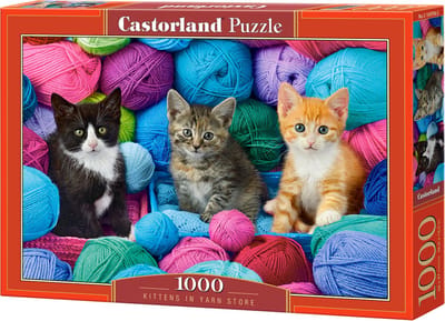 Castorland Kittens in Yarn Store – Puzzel – 1.000 stukjes – Satijnen afwerking – Perfecte pasvorm – Europese kwaliteit