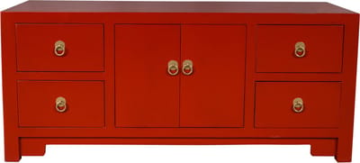 Fine Asianliving Chinese TV Kast Lucky Rood - Orientique Collectie B106xD45xH46cm Chinese Meubels Oosterse Kast