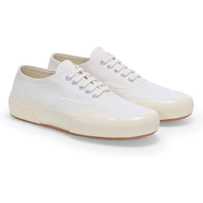 Superga Volwassen uniseks 2430 Deck Canvas Trainers (Wit/ gebroken wit)