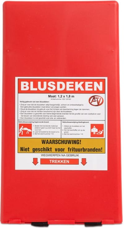 ATV - Blusdeken in Hardbox - 120 x 180 cm - Branddeken 500.120180