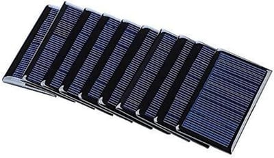Zonnepaneelcellen, 10 stuks, 2 V, 150 mA, doe-het-zelf fotovoltaïsche module, 60 x 45 mm, 23,5% conversiepercentage voor buitenverlichting en hobbyprojecten