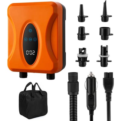 Pompe Électrique SUP pour Planche à Pagaie Portable Rechargeable Contrôle Écran Tactile avec Lumière LED Gonfleur et Dégonfleur pour