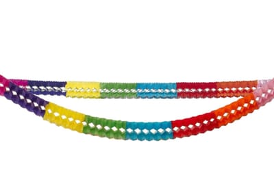 Verjaardag feest slinger Tropical - 2x stuks - 600 cm - papier - versiering - kinderfeestje