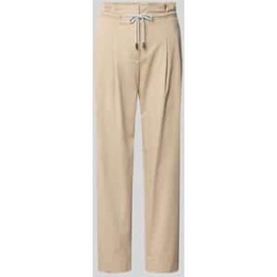 Straight fit stoffen broek met Tunnelkoord
