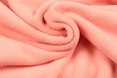 10 meter fleece stof - Zalmroze - 100% polyester