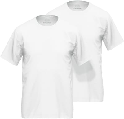 CECEBA Nevada - Heren T-shirt ronde hals - 2-pack - 100% biologisch katoen - Wit