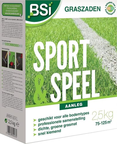 Graszaad - Gazon Herstel - Sport en spel - Herstelt snel - 2.5 kg - Groen
