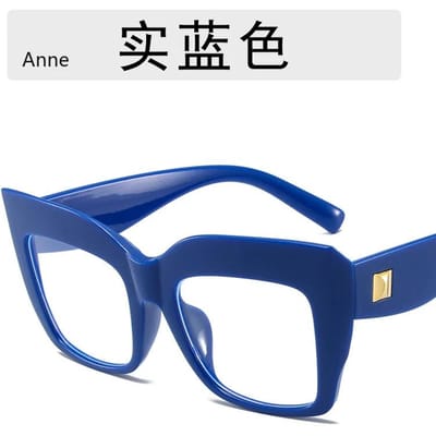 Oversized Vierkante Dames Brilmonturen Mode Blauw Anti Blauw Licht Brillen Optische Glazen Vrouwen Luxe Grote Brillen