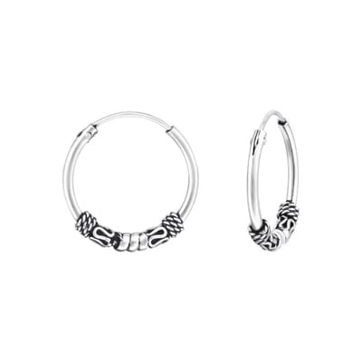 Aramat Jewels | Oorringen | Dunne Bali Oorringen 16mm - Boho Cadeau | | | |2mm | Zilver | Kinderen, Volwassenen | Verkleurd niet