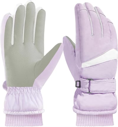 Winddichte thermische winterskihandschoenen voor dames - waterdicht en fleece gevoerd - ideaal voor skiën en outdooractiviteiten