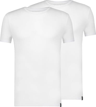 RJ Good Life Lisbon 2-Pack Heren T-Shirt Ronde Hals Wit S