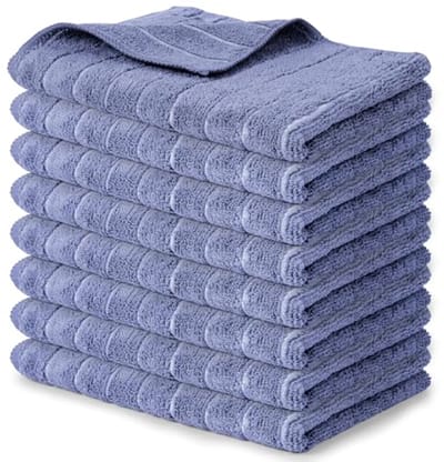 Set van 8 Super Absorberende Microvezel Theedoeken 65 x 45 cm - Robuuste Keukendoeken voor Droogdoeken