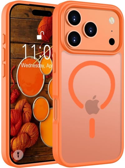 CaseMania TPU Case hoesje geschikt voor Apple iPhone 17 Pro - Effen Oranje - TPU (Zacht) - Compatible met MagSafe en Qi2 - Valbestendig