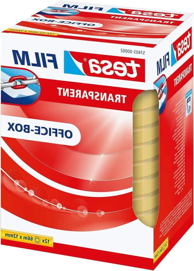 12x TRANSPARANT 66M x 12MM - Filmrol voor verpakken en verzenden