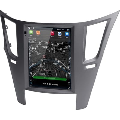 Écran Vertical Multimédia de Navigation pour Voiture 9,7 pouces pour Android Remplacement pour Outback Legacy 2009‑2014 gray