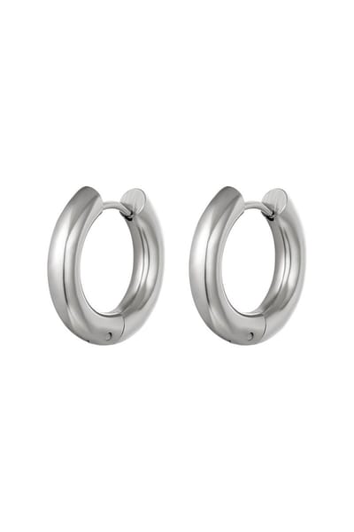 Oorringen zilver medium - Roestvrij Staal - UNISEX