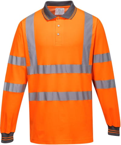 Portwest Comfort Polo lange mouw S271 - Oranje - L