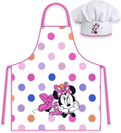Minnie Mouse schort met bakmuts