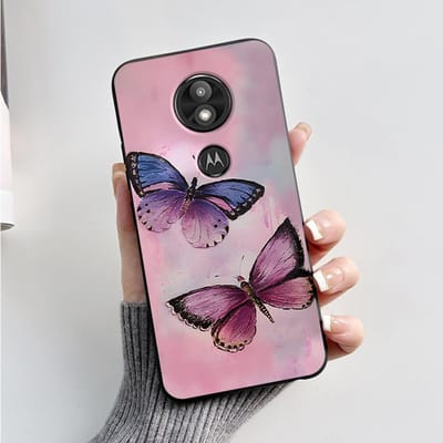 Hoesje Cover Voor Motorola Moto G7 Play Prachtig Hoesje Zachte Siliconen Shell Voor Motorola Moto G7 Power Schattig Cartoon Zwart Hoesje Moto G7 Play