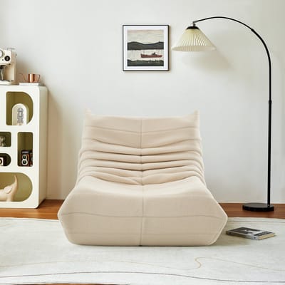 Zitzakken, vloerbanken, zitzakstoelen, leesstoelen, woonkamerstoelen, slaapkamerstoelen, zitzakfauteuils, relaxfauteuils, beige
