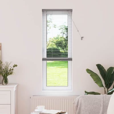 vidaXL - Venetiaanse - jaloezie - zilver - 175 - x - 50 - cm - 25 - mm - Aluminium