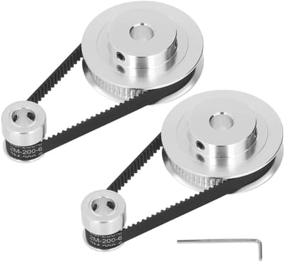 Dailygoody - Synchrone Wielen - Distributieriem - Duurzaam Aluminium - 20T 60T - 200mm Lengte - Geschikt voor Technische Toepassingen